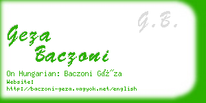 geza baczoni business card